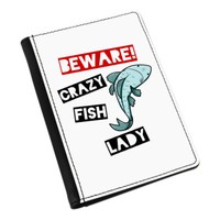 Beware VerrüCkte Fisch Damen Passport Halter HüLle ÜBerzug Etui - Lustig Tiere