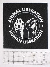 Parche Frontal Liberación Animal Humana Primer ALF Derechos Punk Vegano Vegetariano Tierra