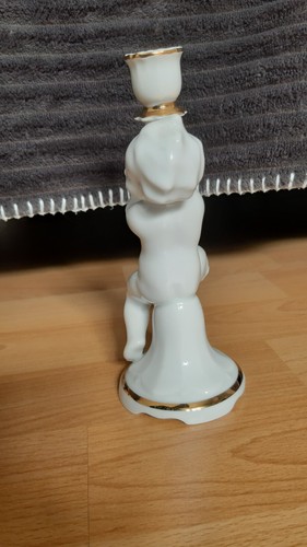 Porzellan Kerzenhalter mit Goldrand - ARPO - Rumänien - gestempelt Dekoration - Bild 4 von 5