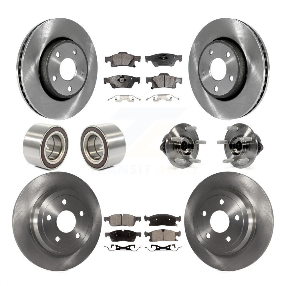 Front Rear Hub Bearing Disc Brake Rotor & Pads Shoe Kit (10Pc) For Dodge Durango eBay