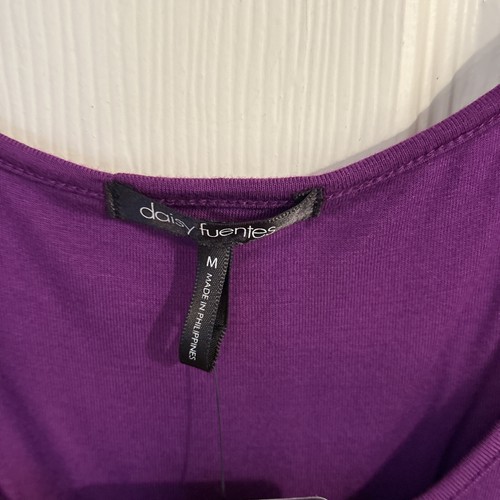 NWT Daisy Fuentes Purple Sleeveless Midi Dashing Dress Size Med Retail $50! - Picture 3 of 8