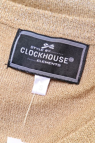 CLOCKHOUSE by C&A Strickjacke Cardigan Lochstrick Metallic Effekt S camel - Bild 5 von 5