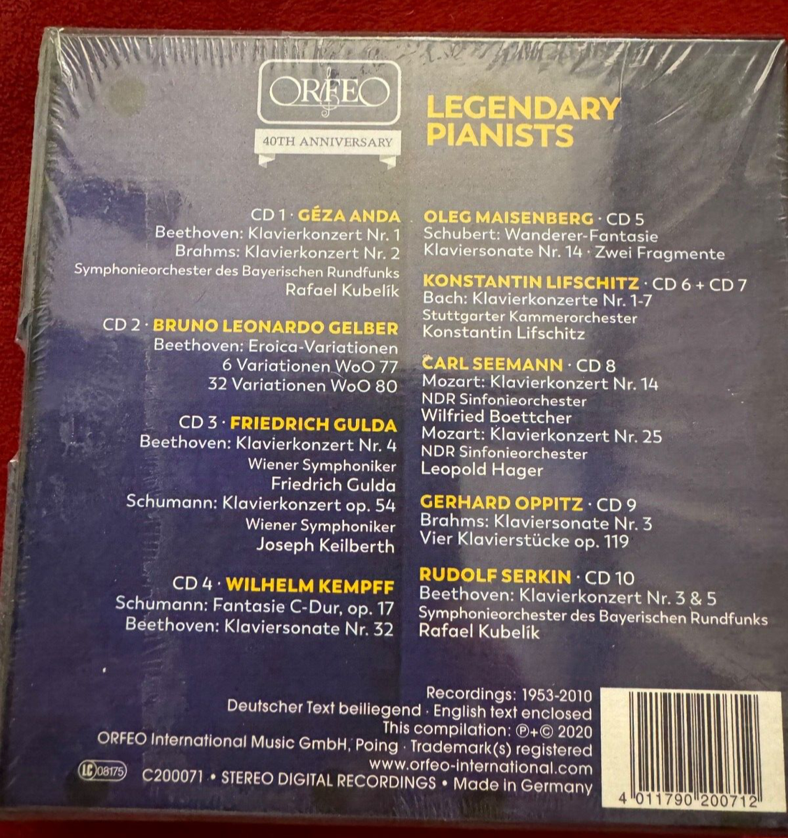 Legendary Pianists by Various (CD, 2020) for sale online | eBay
