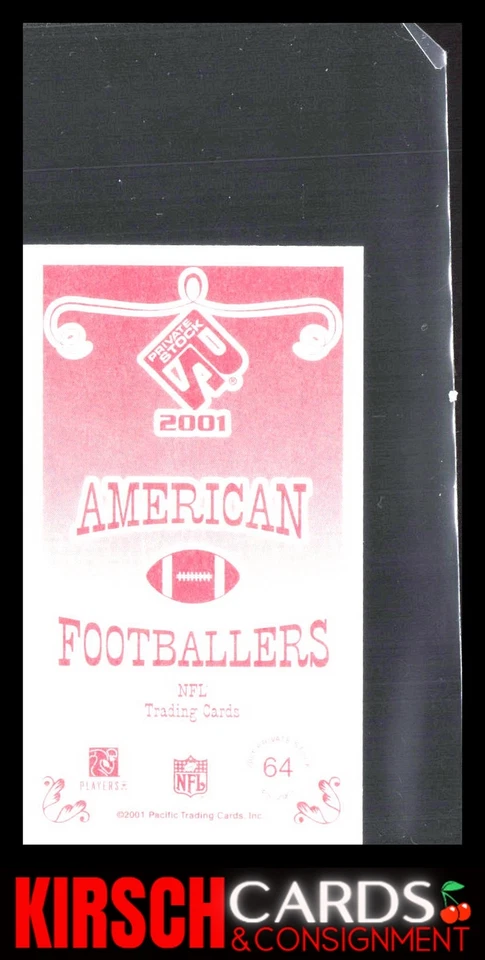 Tiki Barber 2001 Pacific Private Stock #64 PS-2001 Small Card Numbers - Image 2 of 2