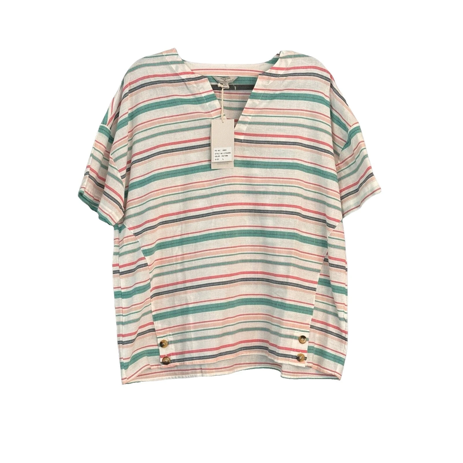 Linen Striped Tops for Women