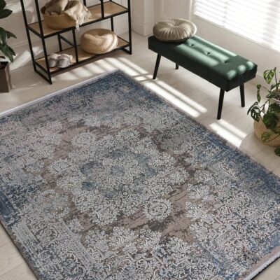 Acryl Großflächenteppiche - Fleckenfest Orientalisch Luxus Teppiche für Wohnzimmer 9309