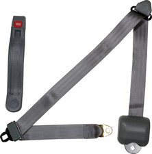 Allstar Seat Belt Retractable 3 Three Point Gray Street Rod Hot Rod Seat Belts