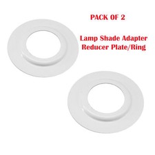 2 X Lamp Shade Adapter Reducer Plate / Washer / Ring Made From Metal ES to BC