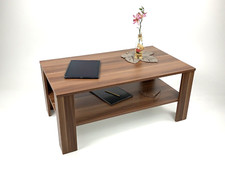 Couchtisch  Wohnzimmertisch Sofa Kaffeetisch  Bea 100 x 54 cm Nussbaum Optik NEU