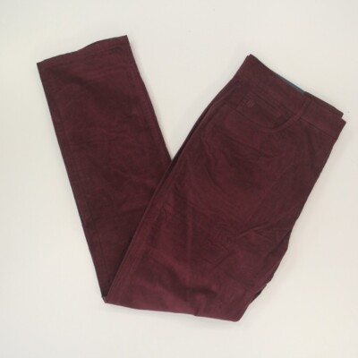Holderness & Bourne Men's Corduroy Golf Pants Size 36x32 Tailored Fit Merlot NWT