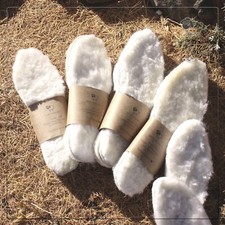 Natural Sheepskin FELT INSOLES SHOES WOMEN MEN ANY SIZES EU 39-45