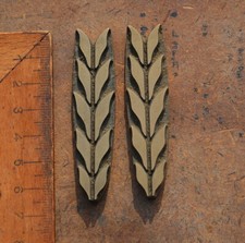 2x brass ornament bookbinding Art Nouveau gilding bookbinder embossing leather .