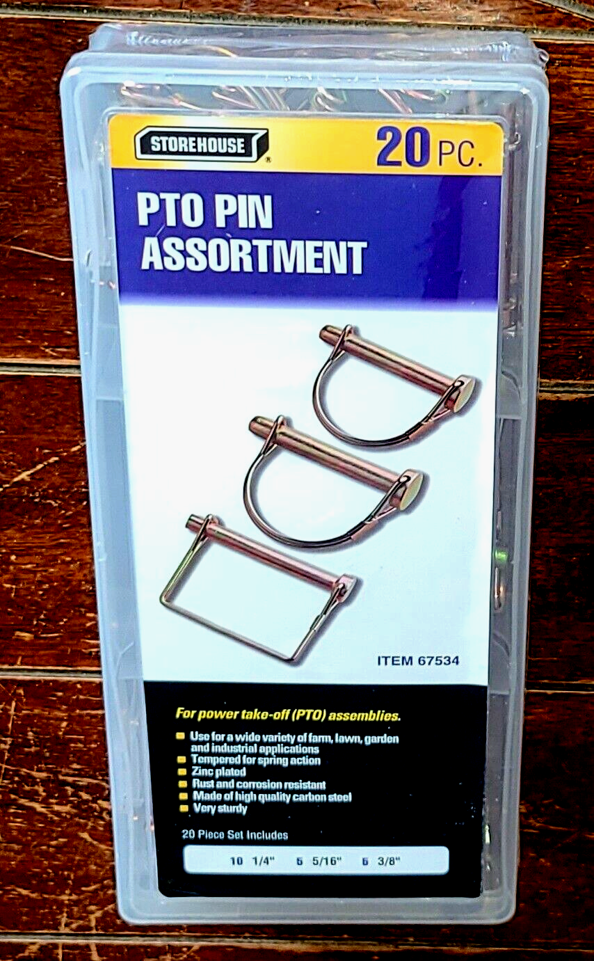 Take Action Pin 20 PC PTO Power Take off Pin Assortment Kit Spring Action Pins Trailer ...