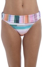La Blanca Ocean Shirred Banded Hipster Bikini Bottoms 2447 Size 14