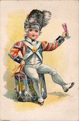 Victorian Trade Card Boy Drummer J.A. Walker Stove, Ranges, Heaters York, PA
