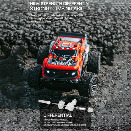Remote Control Car 2.4G 1/20 25KM/H All Terrain Remote Control Short Truck w/LED - Picture 5 of 21