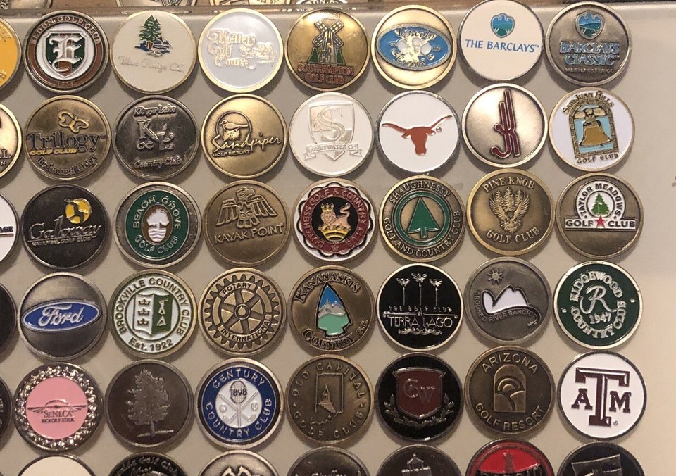 120 Golf Ball Marker Lot. … New Old Stock… SEE PICTURES… B eBay