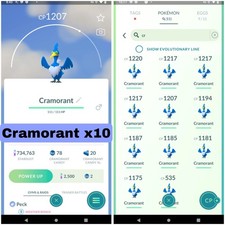 Pokémon PTC Go Cramorant x10 | P T C