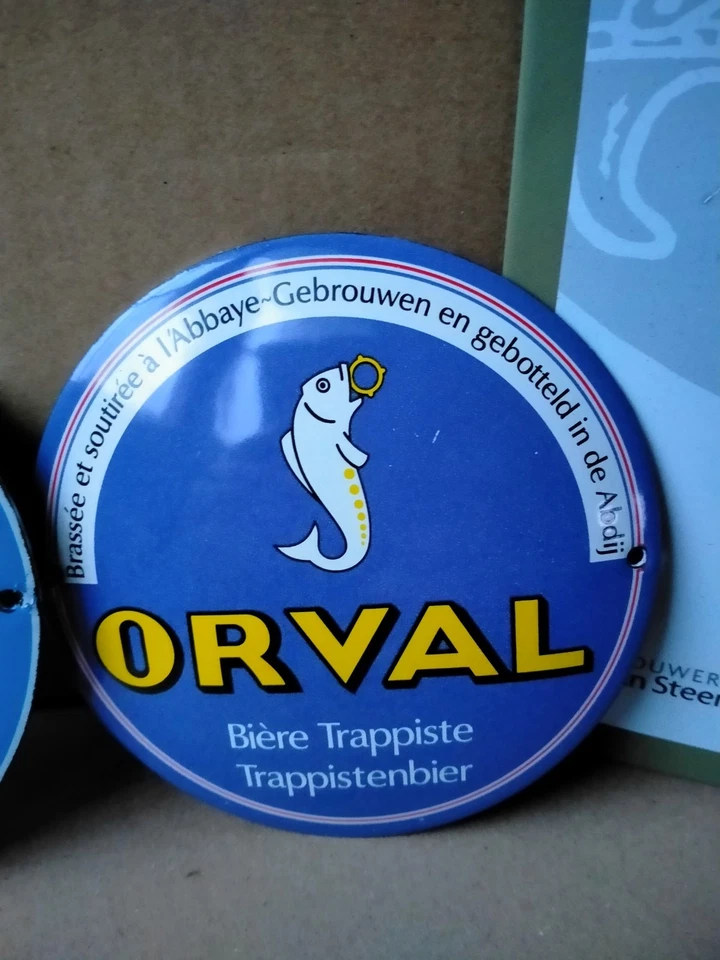 2 Plaques émaillée biére Orval Abbaye Villers-devant-Orval - Photo 4/4