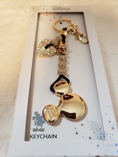 Disney Gold Mickey Mouse Keychain/Bag Charm NIB