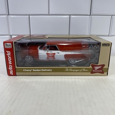 1959 Chevy Sedan Miller High Life Delivery Auto World Die-cast Model 1/24 Scale