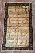 ANCIENNE TENTURE AFRICAINE CASAMANCE. PATCHWORK ÉLÉPHANTS 
