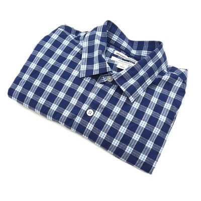 Amazon Essentials Langarmhemd Herrenbekleidung Schmale Passform Marineblau Weiß