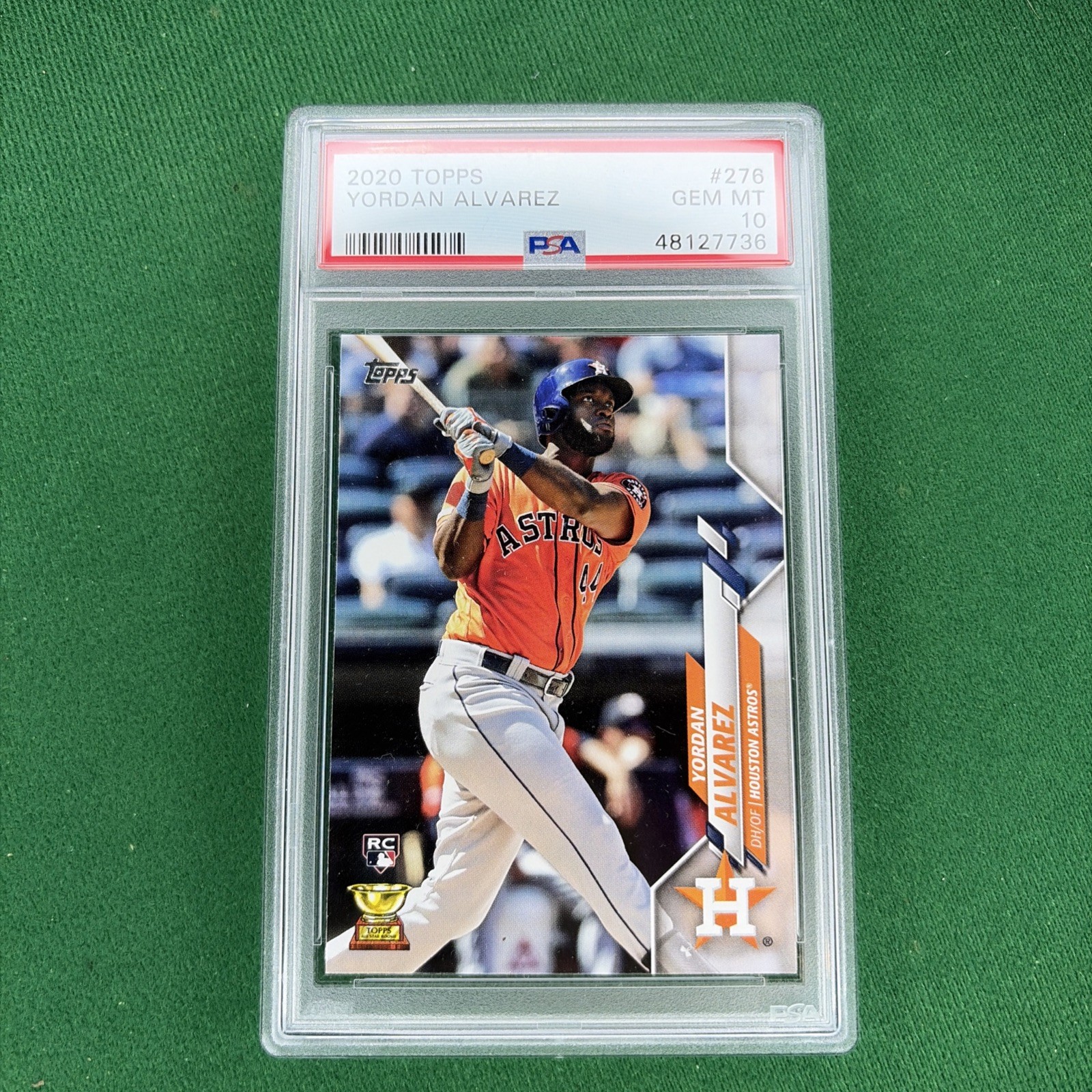 Yordan Alvarez #276 Baseball Cards 2020 Topps trading card — raw and PSA graded price guide