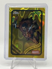2025 Topps Chrome Marvel Kraven The Hunter #18 Yellow LAVA Refractor