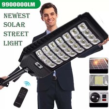 9900000LM Commercial Solar Street Light LED Outdoor Dusk to Dawn Road Area Lamp