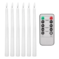 6PCS LED Flameless Taper Candles Lights Flickering Battery Operated Party Decor