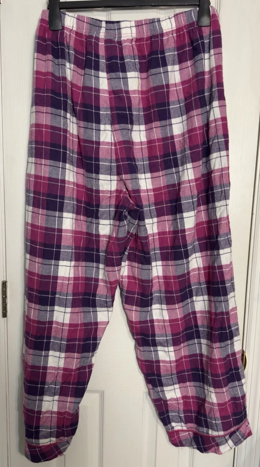 Only Necessities Pink/Purple Plaid Pajama Pants, 100% Cotton, 2X - Image 4 of 4