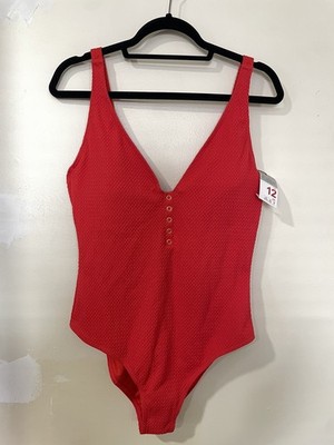 Primark Women's One Piece Bathing Suit - RED size 12 US - New with Tags