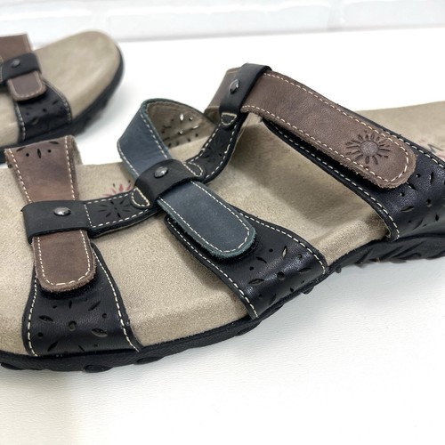 Taos Red Willow Womens Leather Slip On Hook & Loop Sandals US 10 EU 41 Keepsake - Picture 2 of 9