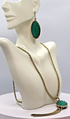 Vintage Premier Design ''CeCe'' Collection Matching Earrings & Necklace Reversible