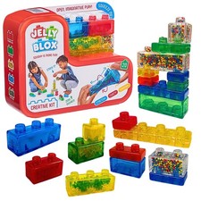 Jelly Blox Creative Kit 20 Soft Multicolor Building Blocks for Kids Safe Fun