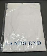 Lands End Women's White M Long Sleeve Mock Turtleneck