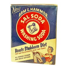 Arm & Hammer Sal Soda Box - Vintage Washing Cleaner w/ Product 1940's NOS Unused