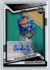2022 Panini Elite Extra Edition #131 Jordan Sprinkle Signatures