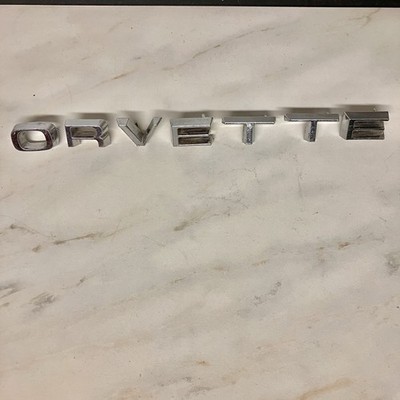 Corvette Letter Emblems (the Letter C Is Missing) Unsure Of Manufacturer