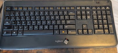Logitech K800 Y-R0065 Illuminated Wireless Keyboard with USB With Dongle Works 