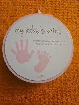 Tiny Ideas My Baby's Hand Or Foot Print Keepsake Kit Opened