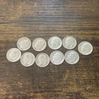 10 Roosevelt Silver Dimes 1960-1963 90% Silver Lot.