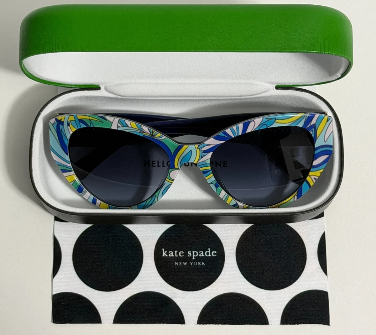 kate spade new york Blue Plastic Frame Sunglasses for Women 