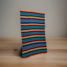 Authentic Mexican Falsa Blanket Multicolor Saltillo Serape 49 X 86