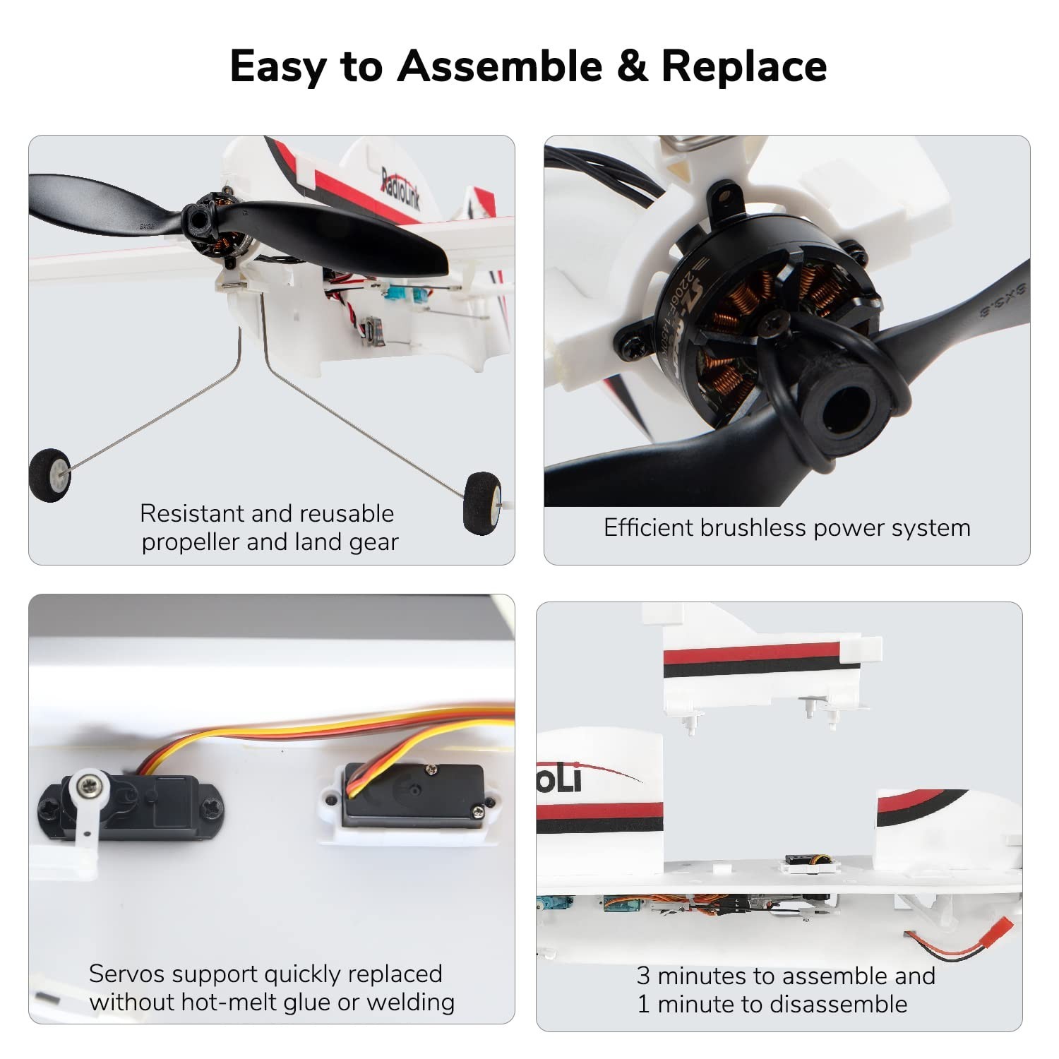 Radiolink A560 6 Flight Modes RC Airplane, Easy to Fly RFT RC Airplanes with ...