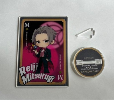 Ace Attorney Acrylic Trading Card Stand  Miles Edgeworth, Capcom Cafe,