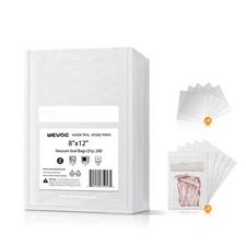Wevac 8" x 12" Precut Vacuum Sealer Bags, 200 Count, Includes 5 Liquid Block ...