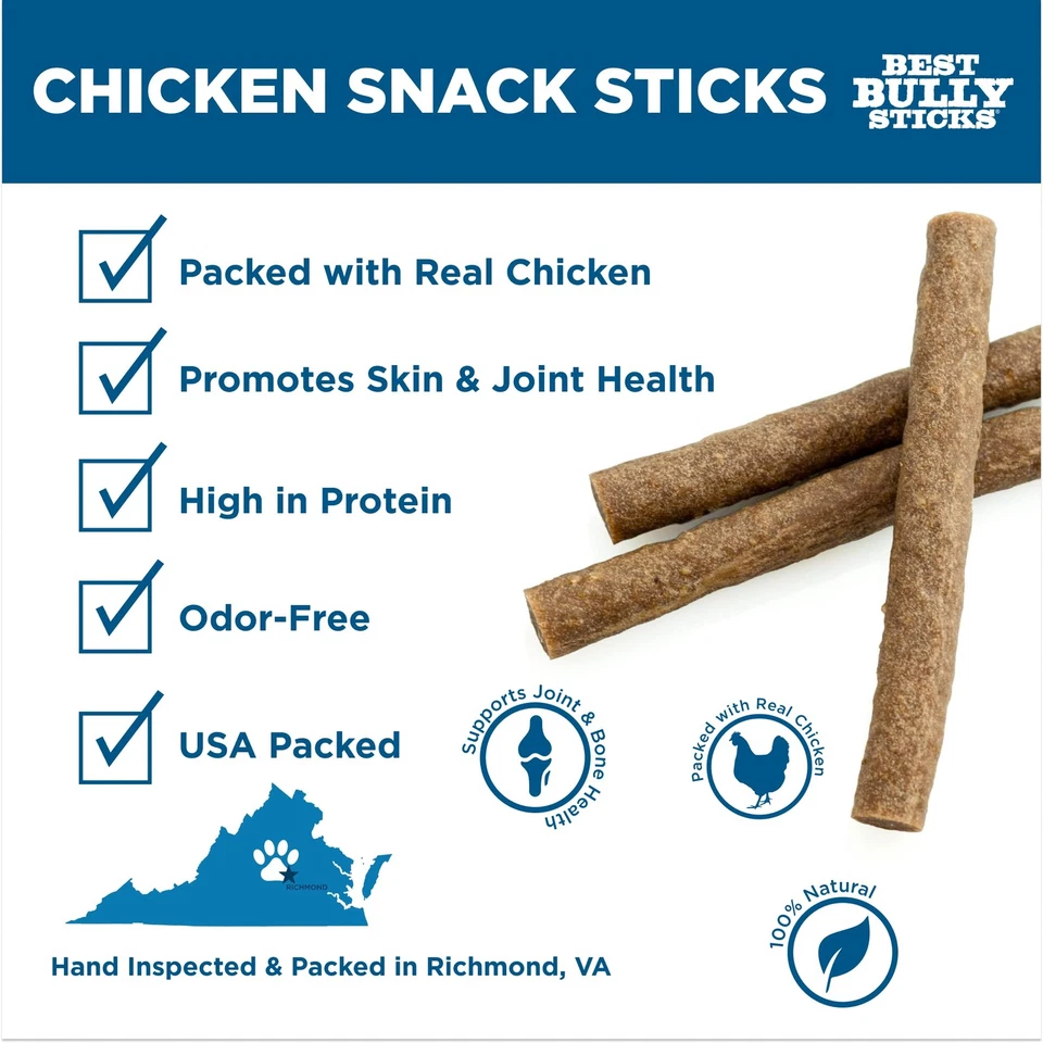 Premium Chicken Treat Sticks - 32 Count (Pack of 1) - Natural, Collagen-Rich,... - Image 4 of 4