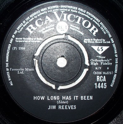 Jim Reeves - How Long Has It Been (7'')